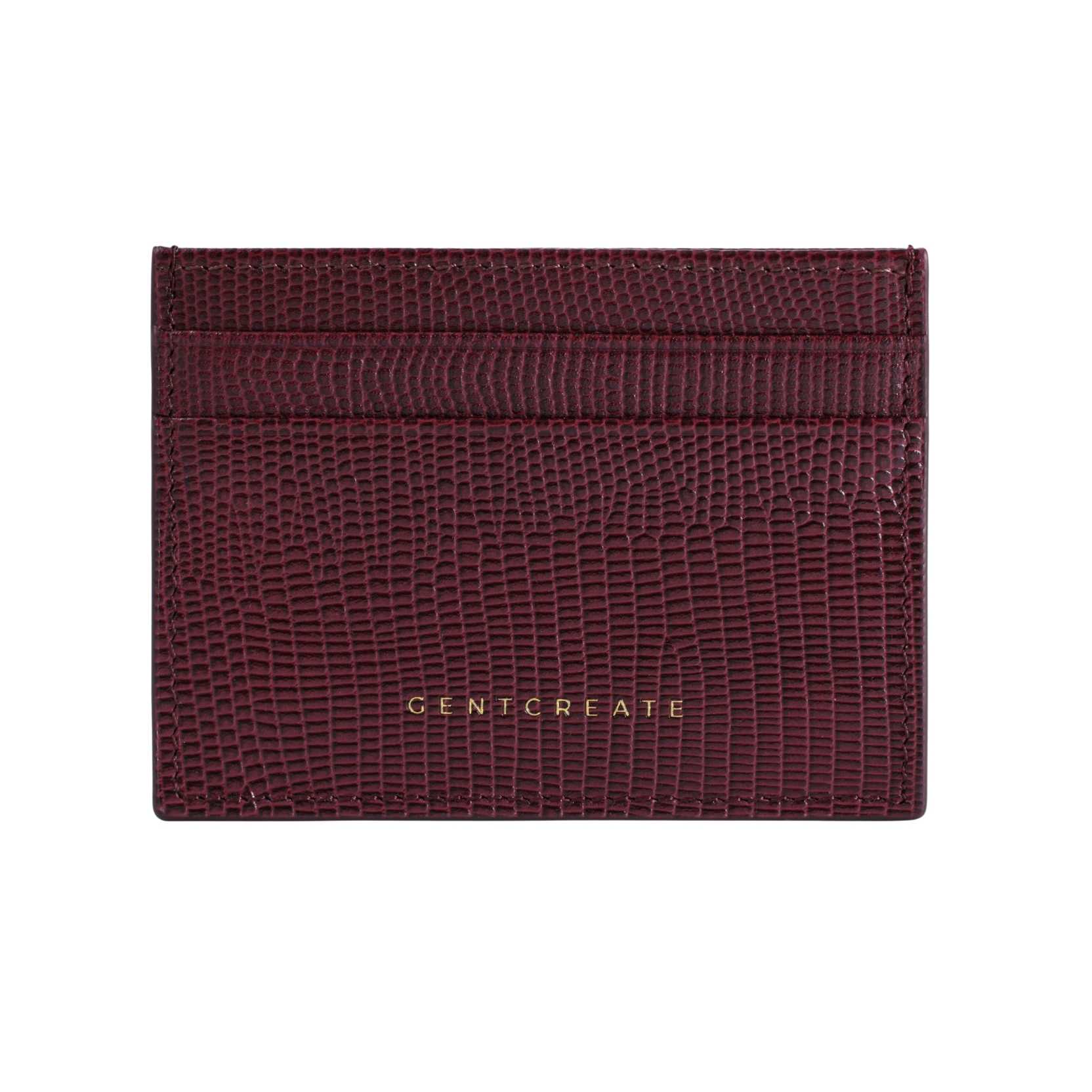 Κάρτα Burgundy Lizard Leather Cardholder από την Gentcreate